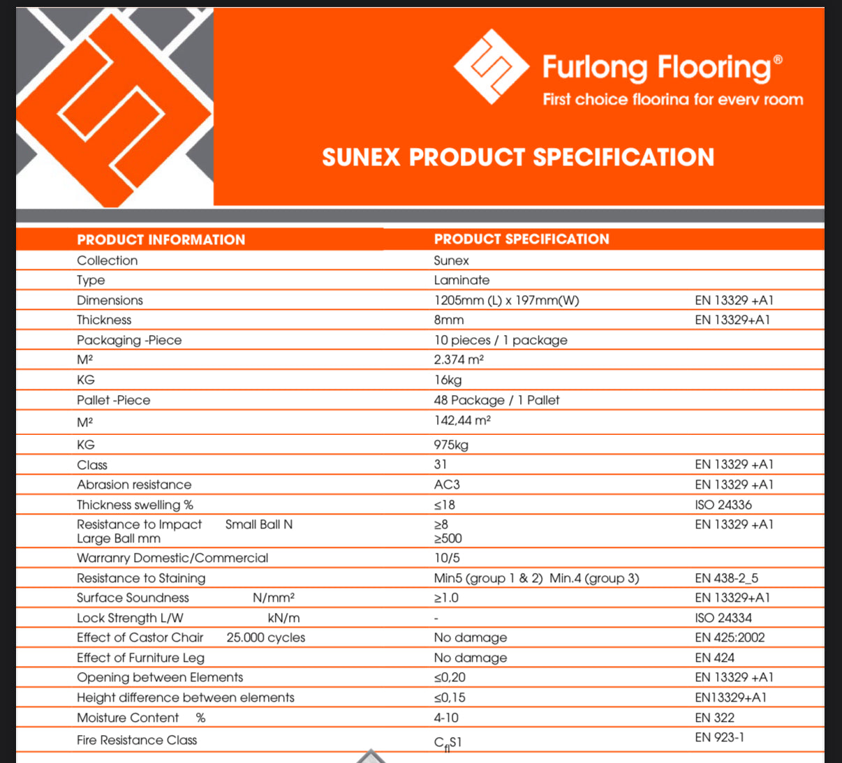 Sunex Muson 8mm Laminate - 2.374m2 Per Pack - SPECIAL