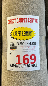 Abingdon Maximus - Dove - 4m x 3.50m Carpet Remnant