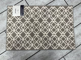 Soft Polyester Door Mat - Grey/White - 40cm x 60cm