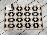 Soft Polyester Door Mat - Beige/Black - 40cm x 60cm