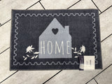 Soft Polyester Door Mat - Home Grey - 40cm x 60cm